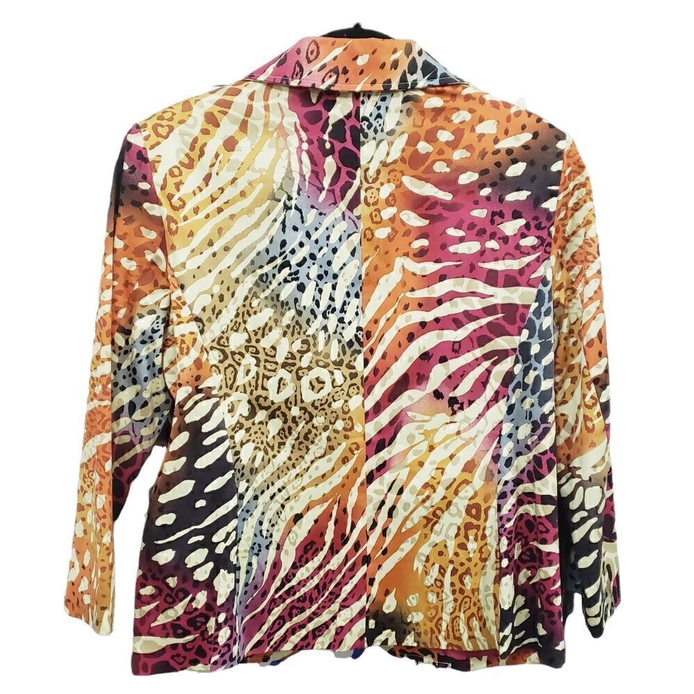 Transitions Multicolored Blazer Size 4 - Picture 4 of 15